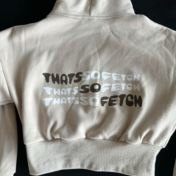 THATSSOFETCH Bamba Low Rise Pants - Bone Crop top hoodie S/M - Picture 7 of 7